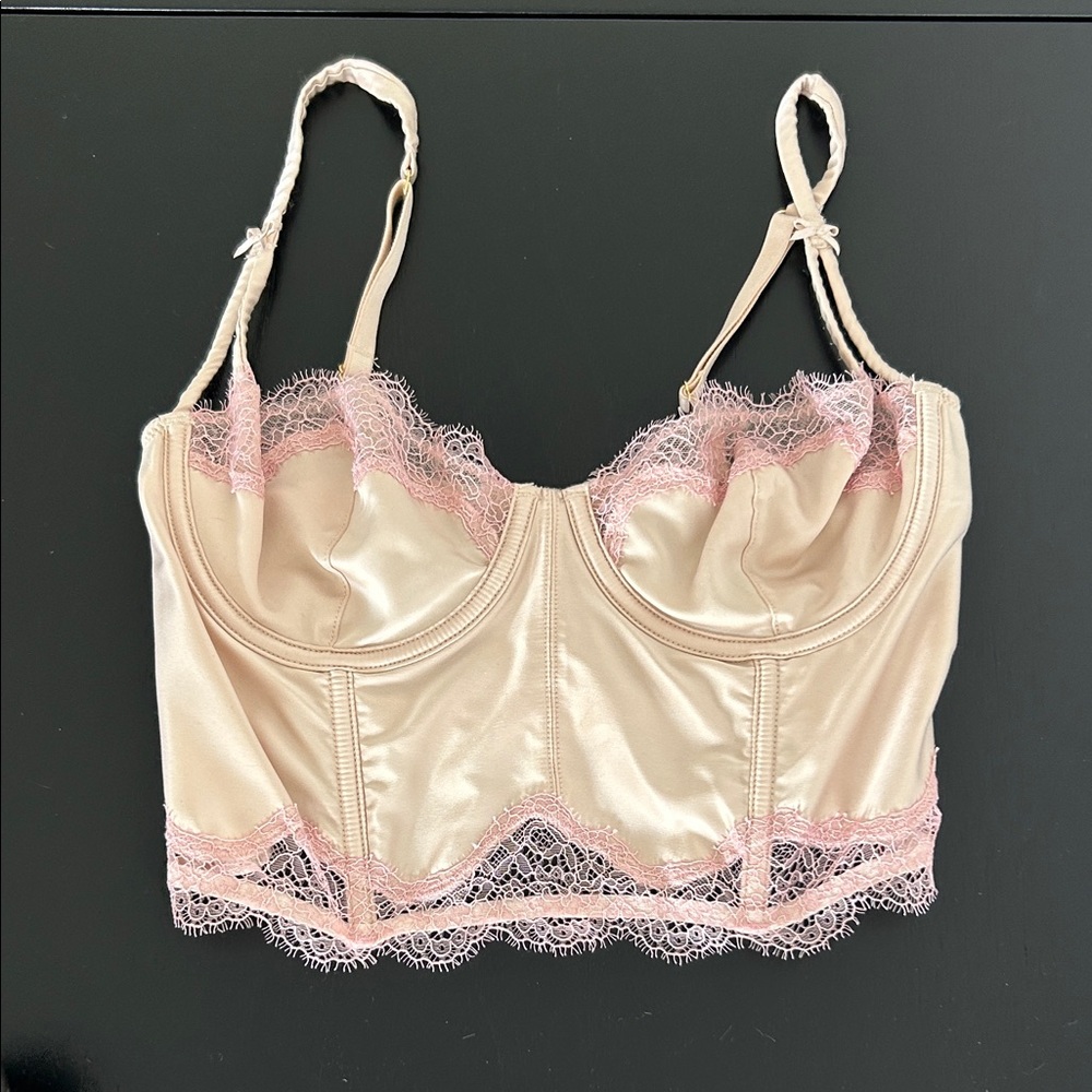 Victoria's Secret Satin Bralette with Pink Lace